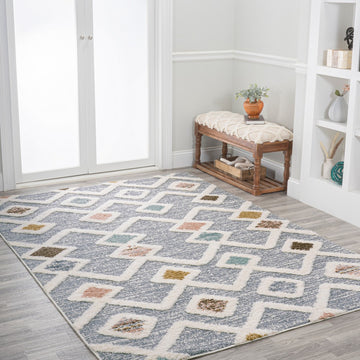 Monique Trellis High-low Area Rug